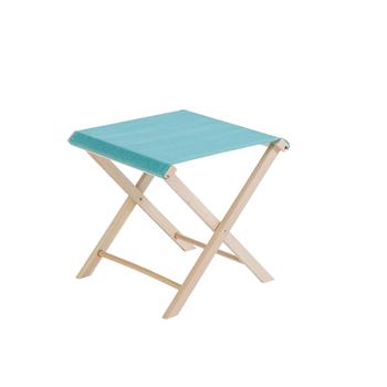 Visuel 1 du produit Tabouret pliant coloris bleu en coton - 43 x 43 x 42 cm
