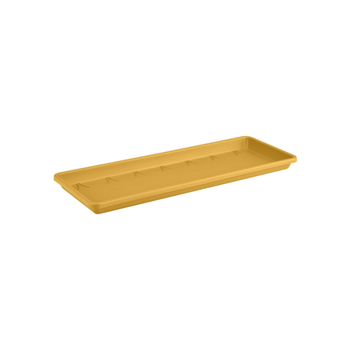 Visuel 1 du produit Soucoupe de balconnière en plastique jaune miel Elho Barcelona - 50 cm