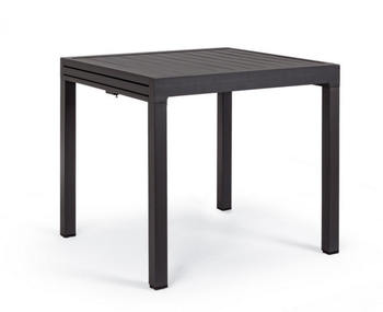 Visuel 1 du produit Table extensible PELAGIUS en aluminium - Anthracite - BIZZOTTO- 83/166x80cm