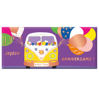 Visuel 1 du produit Mini tablette chocolat lait « Joyeux Anniversaire » Art Grafik - 30 g