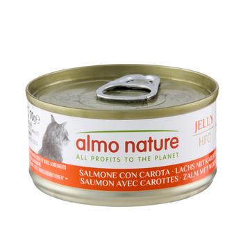Visuel 1 du produit Pâtée pour chat HFC Jelly au saumon et carotte Almo Nature - 70 g
