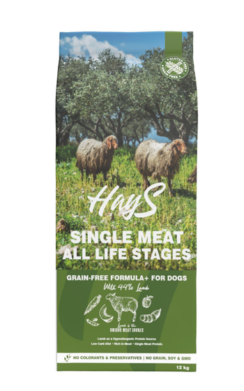 Visuel 1 du produit Croquette pour chien adulte mono-protéine d'agneau sans céréales Hays - 12 kg