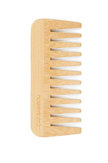 Visuel 1 du produit Peigne démêloir sans manche en bambou à dents larges Cap Bambou