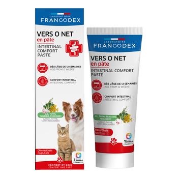 Visuel 1 du produit Aliment complémentaire pour chien et chat en pâte Francodex Vers O Net - tube de 70 g