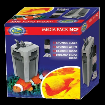 Visuel 1 du produit Pack média pour filtre d'aquarium, spécifique NCF 2000 - AQUA NOVA