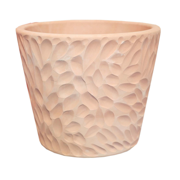 Visuel 1 du produit Pot conique en terre cuite coloris beige Poterie du Bousquet Artisan - Ø 36 x H 30 cm