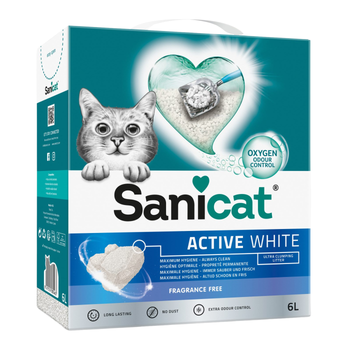 Visuel 1 du produit Litière minérale pour chat Sanicat Active White – 10 L