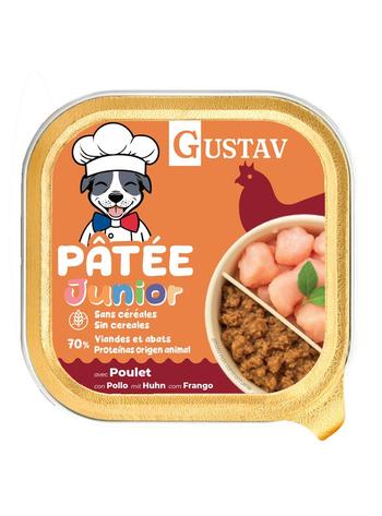 Visuel 1 du produit Pâtée pour chien junior au poulet sans céréales complète Bubimex Gustav - 150 g