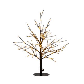 Visuel 1 du produit Décoration lumineuse de Noël arbre micro LED blanc orangé flash minuterie variateur intérieur extérieur - H 60 cm