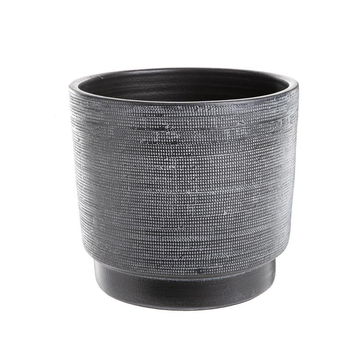 Visuel 1 du produit Cache-pot coloris noir Madeira - 28 x 26 cm