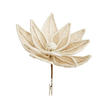 Visuel 1 du produit Poinsettia en jute beige à clipser - Ø 24,5 cm