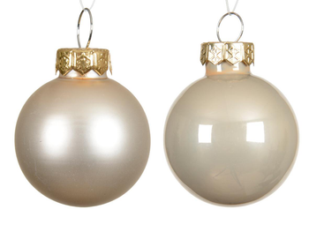 Visuel 1 du produit Ensemble de 20 boules en verre émaillé et mat perle - Ø 6 cm