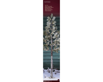 Visuel 1 du produit Sapin lumineux enneigé à 96 LED blanc chaud pour extérieur - Ø 70 x H 180 cm