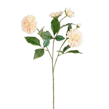 Visuel 1 du produit Tige de dahlia artificielle en plastique recyclé pêche - 67 cm