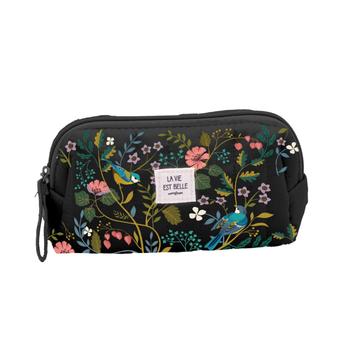 Visuel 1 du produit Petite trousse matelassée oiseaux bleus