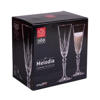 Visuel 1 du produit Flûtes en cristallin transparent Melodia - 16 cl