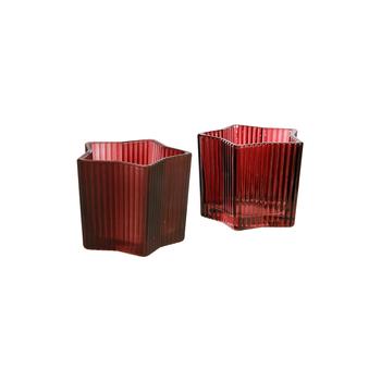 Visuel 1 du produit Photophore forme étoile en verre laqué Estrela - 7,7 x 7,5 x 6,5 cm