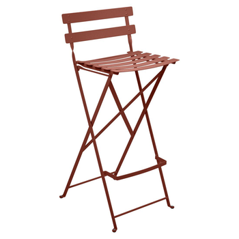Visuel 1 du produit Tabouret haut Bistro coloris rouge en acier Fermob - 42 x 31 x 74 cm