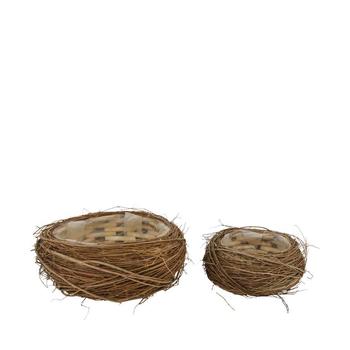 Visuel 1 du produit Panier rond en bois de saule naturel grand modèle - Ø 32 x H 13 cm