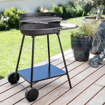 Visuel 2 du produit Barbecue charbon en acier avec cuve en fonte Somagic Mini Chef 1 - 55,5 x 84 x 89 cm