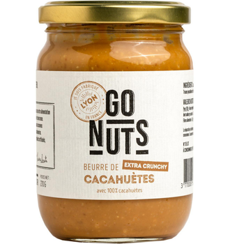 Visuel 1 du produit Beurre de cacahuètes extra-crunchy bio Go nuts - 270 g