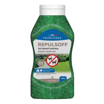 Visuel 1 du produit RŽpulsif d'extŽrieur pour chien et chat en gel marquages urinaires et dŽgradations Francodex Repuls'Off - 640 g