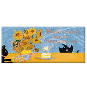Visuel 1 du produit Mini tablette chocolat lait « Mille soleils pour ton Anniversaire" Art Grafik - 30 g