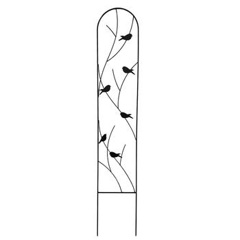 Visuel 1 du produit Grille aménagement extérieur volute oiseau coloris marron en fer - 170 x 30 cm