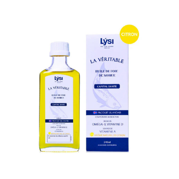 Visuel 1 du produit Huile de foie de morue au citron Lysi - 240 ml