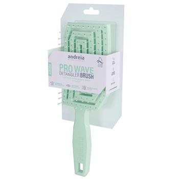 Visuel 1 du produit Brosse démêlante verte pour les cheveux Pro wave pocket Andreia