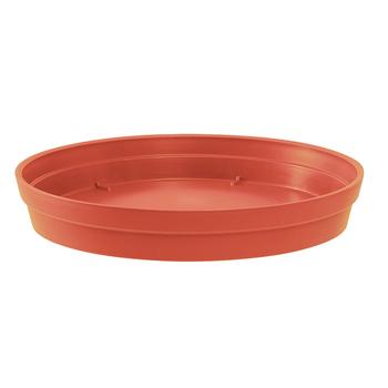 Visuel 1 du produit Soucoupe ronde en plastique coloris terre battue EDA Toscane - Ø 40 x H 5,8 cm
