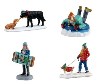 Visuel 1 du produit Personnage pour village de Noël promenade enneigé coloris multicolore Lemax Caddington Village