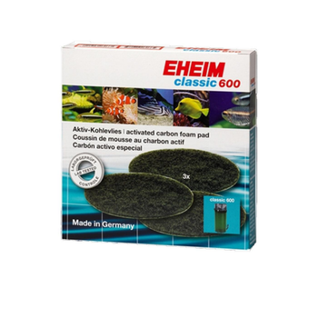 Visuel 1 du produit Mousses charbon actif pour filtre, lot de 3, EHEIM, modèle Classic 600