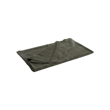 Visuel 1 du produit Nappe à carreaux en coton vert sapin et fils dorés - 250 x 150 cm