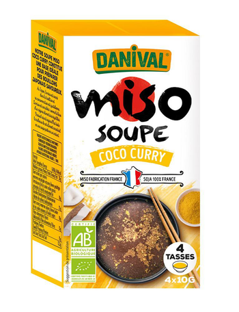 Visuel 1 du produit Soupe Miso coco curry bio Danival - 4 x 10 g