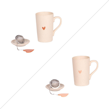 Visuel 1 du produit Coffret tisanière infuseur en grès beige Sangam - 40 cl