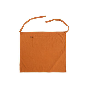 Visuel 1 du produit Tablier noué à la taille en coton orange - 80 x 90 cm