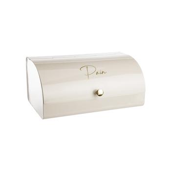 Visuel 1 du produit Boîte à pain en acier galvanisé crème - 32,5 x 20 x 15 cm