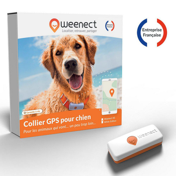 Visuel 1 du produit Traceur GPS pour chien coloris blanc Weenect