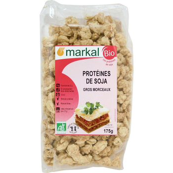 Visuel 1 du produit Protéines de soja bio en gros morceaux - 175 gr