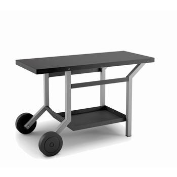 Visuel 1 du produit Table roulante en acier noir et gris mat