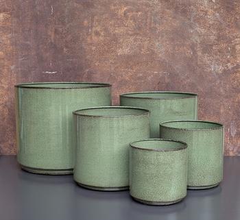 Visuel 1 du produit Cache-pot Looma coloris vert en zinc taille XXL - Ø 43 x 37 cm