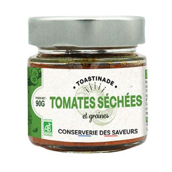Visuel 1 du produit Toastinade bio de tomates séchées et graines Conserverie Saveurs - 90 g