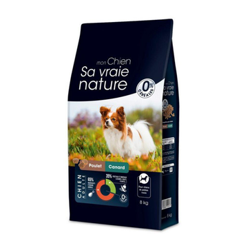 Visuel 1 du produit Croquette pour chien adulte de petite race canard poulet Sa vraie nature - 8 kg