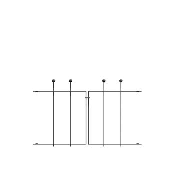 Visuel 1 du produit Portillon Pratic extérieur coloris noir - 66 x 91,5 cm