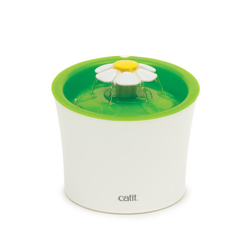Visuel 1 du produit Fontaine à eau pour chat blanche et verte Cat-it Flower - 3 L