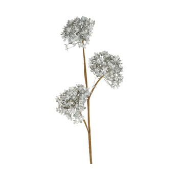 Visuel 1 du produit Branche artificielle avec fleurs argentées - 77 x 30 x 10 cm