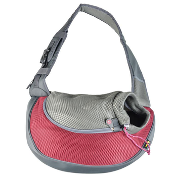 Visuel 1 du produit Sac de transport pour petit chien et chat coloris bordeaux en nylon Europet Sarah Crazy Paws – 25 x 15,5 x 43 cm