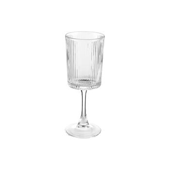 Visuel 1 du produit Verre à vin en verre transparent strié Grigio - Ø 7 x H 19 cm