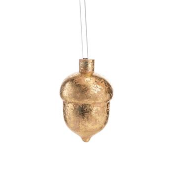 Visuel 1 du produit Gland décoratif à poser en bois doré - Ø 6 x H 9 cm